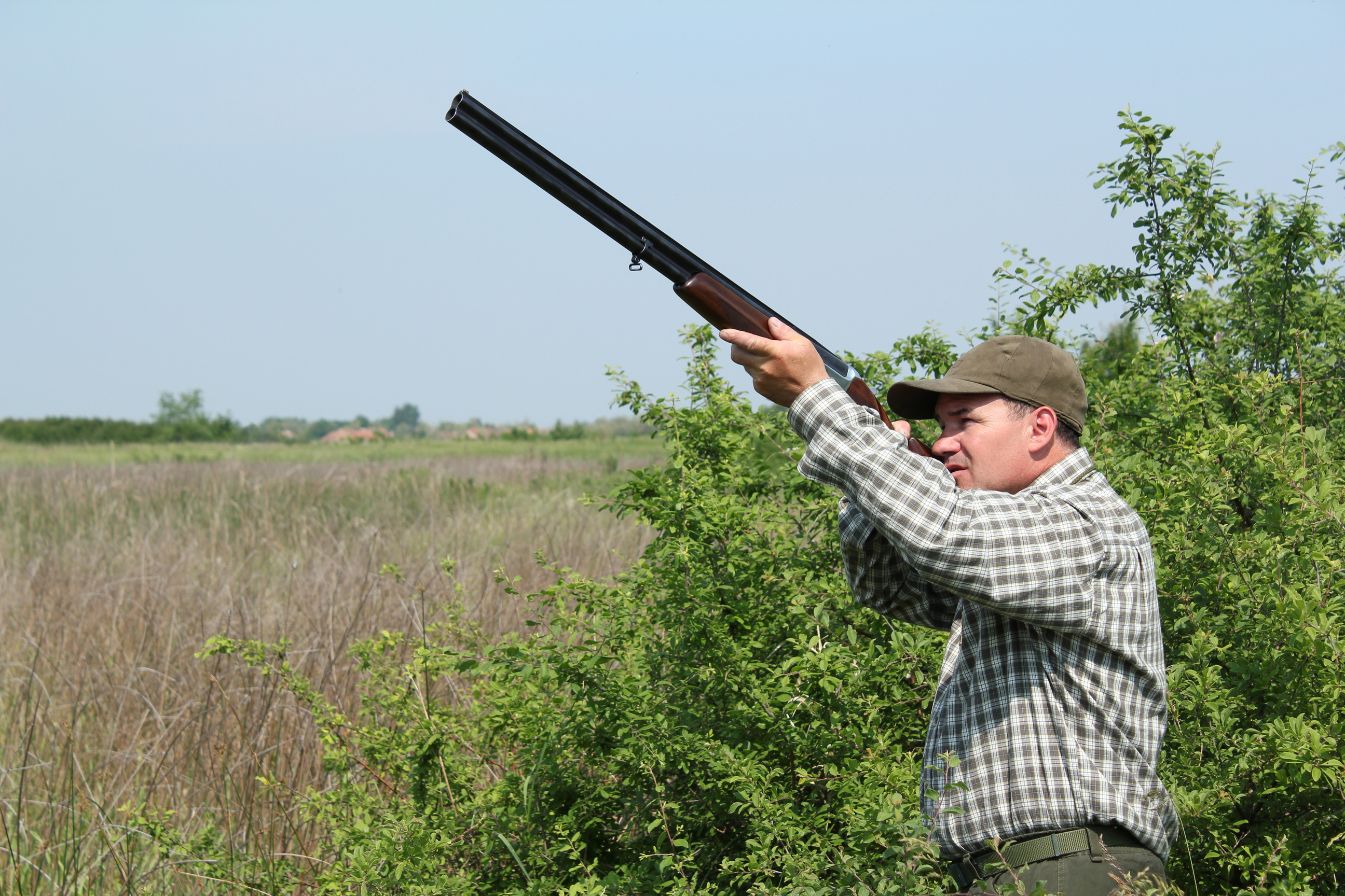 Hunter Hunting Wild Duck